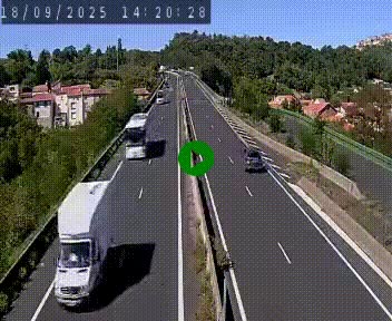 Caméra autoroute A75 à hauteur de Coudes, en direction de Clermont-Ferrand