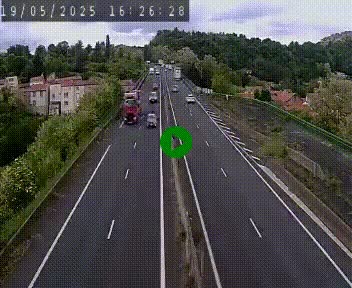 <h2>Caméra autoroute A75 à hauteur de Coudes, en direction de Clermont-Ferrand</h2>