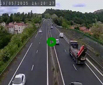 <h2>Caméra autoroute A75 à hauteur de Coudes, en direction de Clermont-Ferrand</h2>