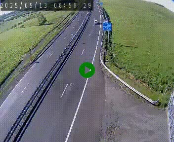 Caméra autoroute A75 à hauteur du col de la Fageole en direction de Clermont-Ferrand
