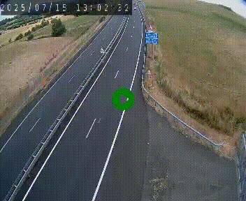 Caméra autoroute A75 à hauteur du col de la Fageole en direction de Clermont-Ferrand