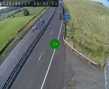 Caméra autoroute A75 à hauteur du col de la Fageole en direction de Clermont-Ferrand