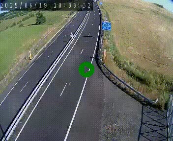 Caméra autoroute A75 à hauteur du col de la Fageole en direction de Clermont-Ferrand