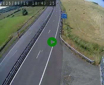 Caméra autoroute A75 à hauteur du col de la Fageole en direction de Clermont-Ferrand