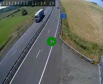 Caméra autoroute A75 à hauteur du col de la Fageole en direction de Clermont-Ferrand