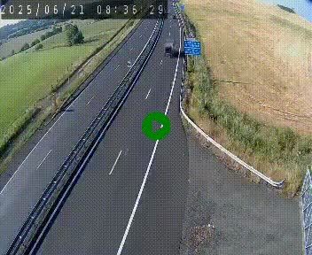 Caméra autoroute A75 à hauteur du col de la Fageole en direction de Clermont-Ferrand