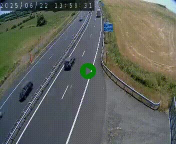 Caméra autoroute A75 à hauteur du col de la Fageole en direction de Clermont-Ferrand