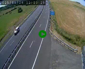 Caméra autoroute A75 à hauteur du col de la Fageole en direction de Clermont-Ferrand