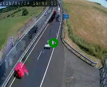 Caméra autoroute A75 à hauteur du col de la Fageole en direction de Clermont-Ferrand