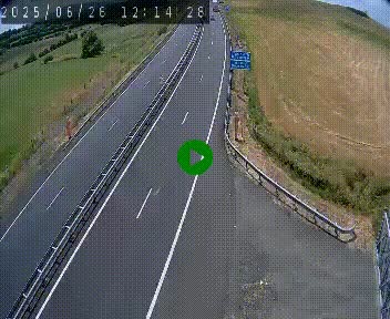 Caméra autoroute A75 à hauteur du col de la Fageole en direction de Clermont-Ferrand