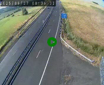 Caméra autoroute A75 à hauteur du col de la Fageole en direction de Clermont-Ferrand