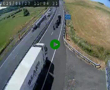 Caméra autoroute A75 à hauteur du col de la Fageole en direction de Clermont-Ferrand
