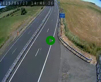 Caméra autoroute A75 à hauteur du col de la Fageole en direction de Clermont-Ferrand