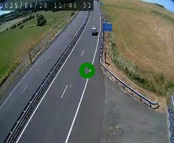 Caméra autoroute A75 à hauteur du col de la Fageole en direction de Clermont-Ferrand