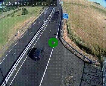 Caméra autoroute A75 à hauteur du col de la Fageole en direction de Clermont-Ferrand