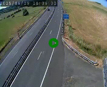Caméra autoroute A75 à hauteur du col de la Fageole en direction de Clermont-Ferrand