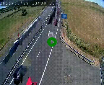 Caméra autoroute A75 à hauteur du col de la Fageole en direction de Clermont-Ferrand