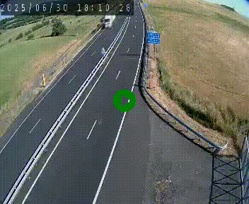 Caméra autoroute A75 à hauteur du col de la Fageole en direction de Clermont-Ferrand