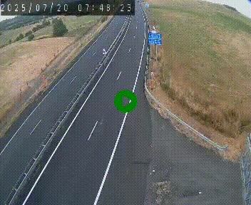 Caméra autoroute A75 à hauteur du col de la Fageole en direction de Clermont-Ferrand