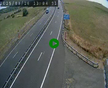 <h2>Caméra autoroute A75 à hauteur du col de la Fageole en direction de Clermont-Ferrand</h2>