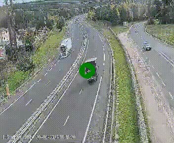 Caméra autoroute A75 à hauteur du col du rocher blanc en direction de Montpellier
