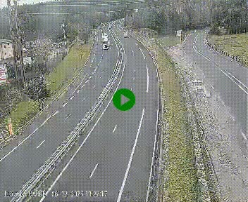 Caméra autoroute A75 à hauteur du col du rocher blanc en direction de Montpellier