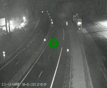 Caméra autoroute A75 à hauteur du col du rocher blanc en direction de Montpellier