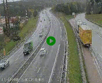 Caméra autoroute A75 à hauteur du col du rocher blanc en direction de Montpellier