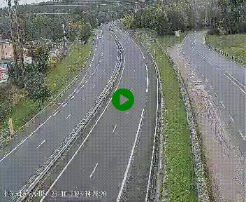 Caméra autoroute A75 à hauteur du col du rocher blanc en direction de Montpellier