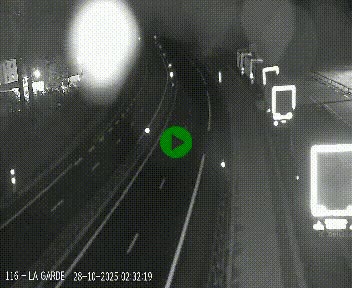 Caméra autoroute A75 à hauteur du col du rocher blanc en direction de Montpellier