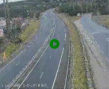 <h2>Caméra autoroute A75 à hauteur du col du rocher blanc en direction de Montpellier</h2>