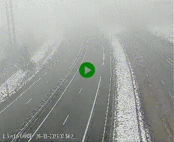 Caméra autoroute A75 à hauteur du col du rocher blanc en direction de Montpellier
