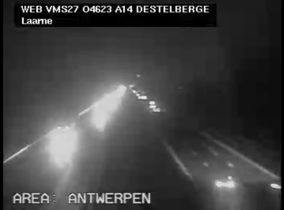 Caméra trafic Belgique - E17 (A14), Destelbergen direction Kortrijk