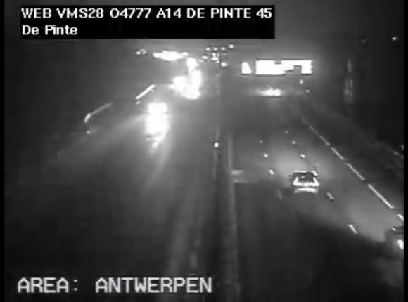 Caméra trafic Belgique - E17 (A14), De Pinte direction Gand