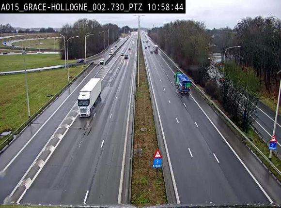 Caméra trafic Belgique - Grâce-Hollogne - E42, jonction avec A604, direction Loncin/Aéroport de Liège -  BK 3.2