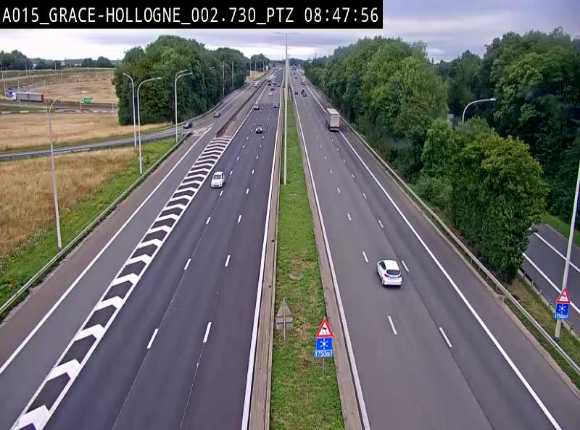 <h2>Caméra trafic Belgique - Grâce-Hollogne - E42, jonction avec A604, direction Loncin/Aéroport de Liège -  BK 3.2</h2>