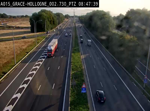 <h2>Caméra trafic Belgique - Grâce-Hollogne - E42, jonction avec A604, direction Loncin/Aéroport de Liège -  BK 3.2</h2>