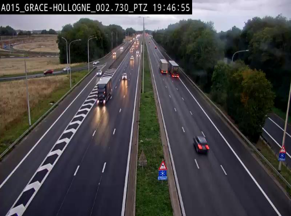 <h2>Caméra trafic Belgique - Grâce-Hollogne - E42, jonction avec A604, direction Loncin/Aéroport de Liège -  BK 3.2</h2>