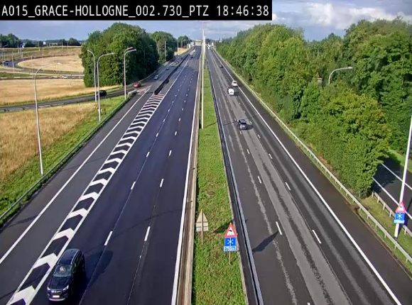 <h2>Caméra trafic Belgique - Grâce-Hollogne - E42, jonction avec A604, direction Loncin/Aéroport de Liège -  BK 3.2</h2>
