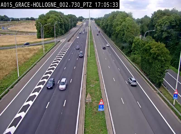 <h2>Caméra trafic Belgique - Grâce-Hollogne - E42, jonction avec A604, direction Loncin/Aéroport de Liège -  BK 3.2</h2>
