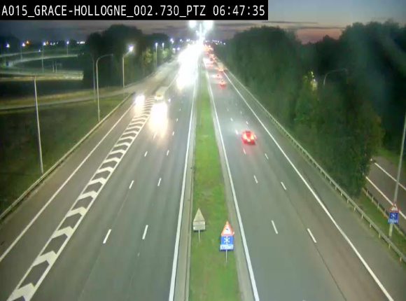 <h2>Caméra trafic Belgique - Grâce-Hollogne - E42, jonction avec A604, direction Loncin/Aéroport de Liège -  BK 3.2</h2>