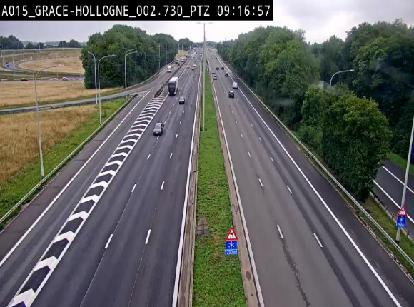 <h2>Caméra trafic Belgique - Grâce-Hollogne - E42, jonction avec A604, direction Loncin/Aéroport de Liège -  BK 3.2</h2>