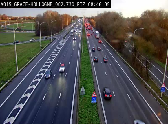Caméra trafic Belgique - Grâce-Hollogne - E42, jonction avec A604, direction Loncin/Aéroport de Liège - BK 3.2
