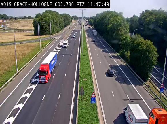 <h2>Caméra trafic Belgique - Grâce-Hollogne - E42, jonction avec A604, direction Loncin/Aéroport de Liège -  BK 3.2</h2>