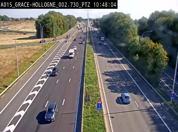 <h2>Caméra trafic Belgique - Grâce-Hollogne - E42, jonction avec A604, direction Loncin/Aéroport de Liège -  BK 3.2</h2>