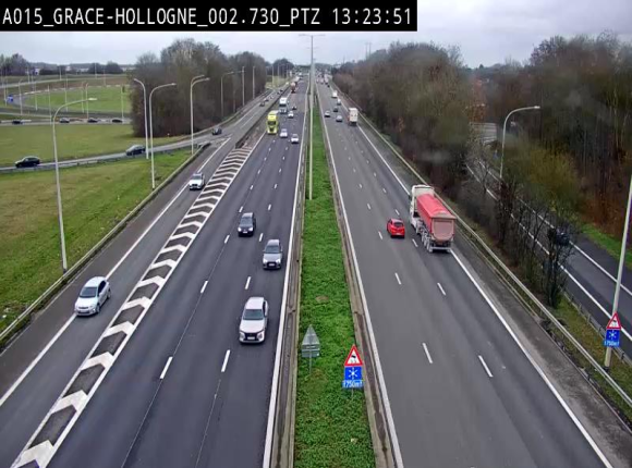 Caméra trafic Belgique - Grâce-Hollogne - E42, jonction avec A604, direction Loncin/Aéroport de Liège - BK 3.2