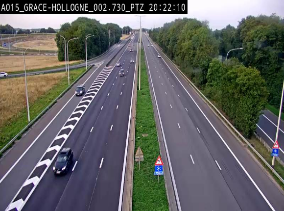 Caméra trafic Belgique - Grâce-Hollogne - E42, jonction avec A604, direction Loncin/Aéroport de Liège -  BK 3.2