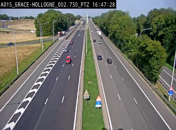 <h2>Caméra trafic Belgique - Grâce-Hollogne - E42, jonction avec A604, direction Loncin/Aéroport de Liège -  BK 3.2</h2>