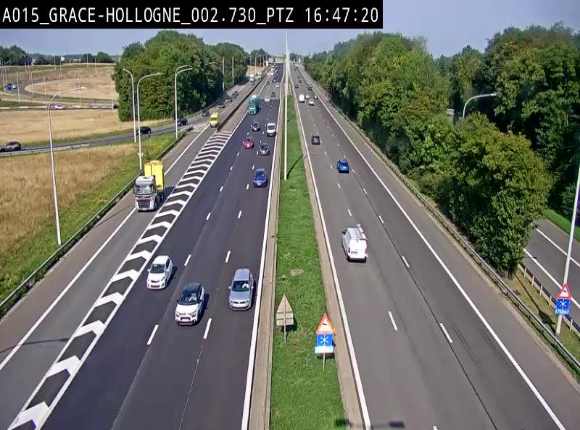 <h2>Caméra trafic Belgique - Grâce-Hollogne - E42, jonction avec A604, direction Loncin/Aéroport de Liège -  BK 3.2</h2>