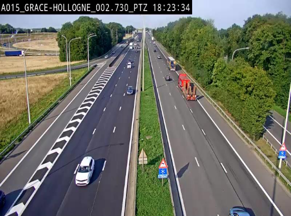 <h2>Caméra trafic Belgique - Grâce-Hollogne - E42, jonction avec A604, direction Loncin/Aéroport de Liège -  BK 3.2</h2>